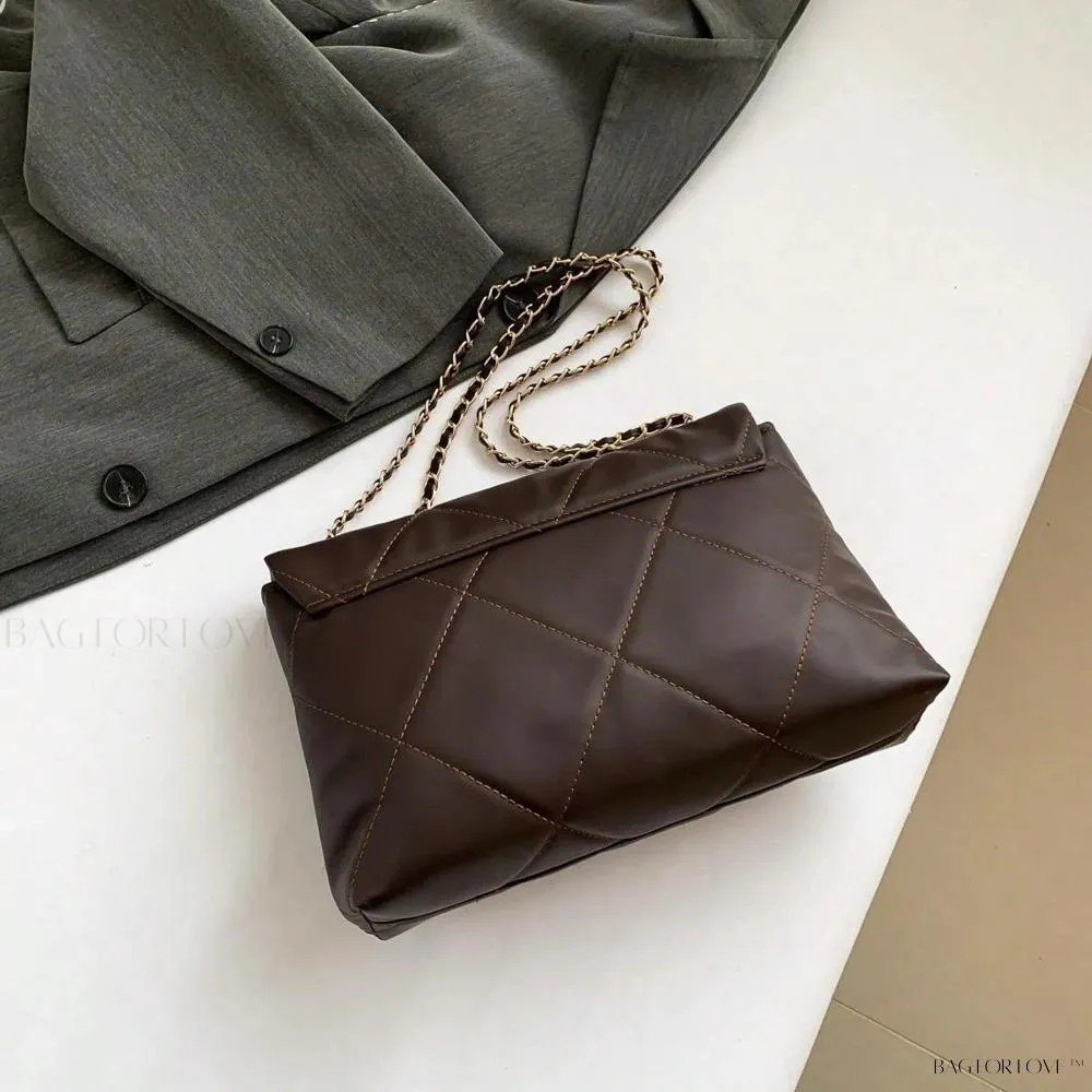 BagForLove - Delicate Shoulder Bag with Rhombus Accents