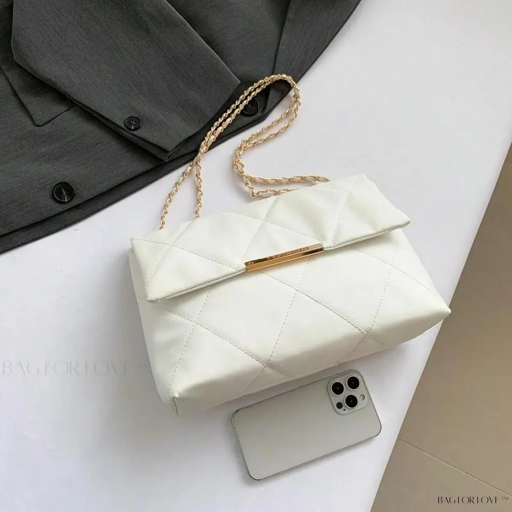 BagForLove - Delicate Shoulder Bag with Rhombus Accents
