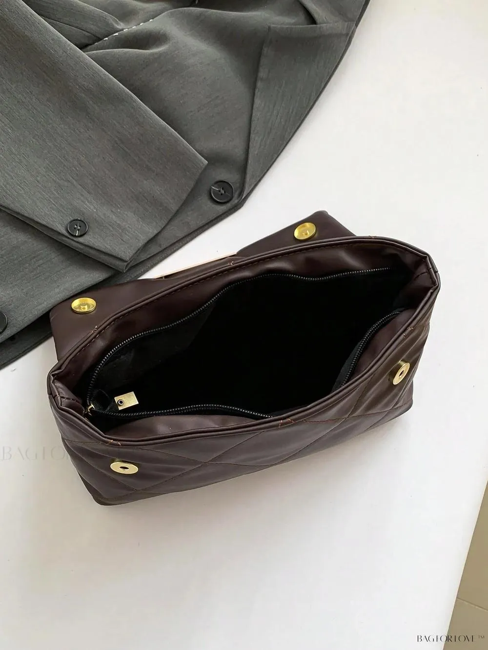 BagForLove - Delicate Shoulder Bag with Rhombus Accents