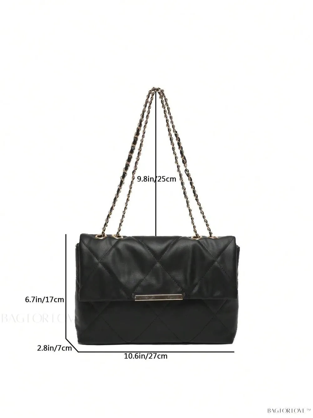 BagForLove - Delicate Shoulder Bag with Rhombus Accents