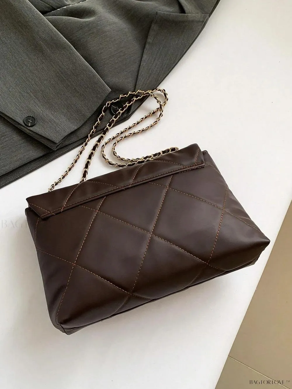 BagForLove - Delicate Shoulder Bag with Rhombus Accents