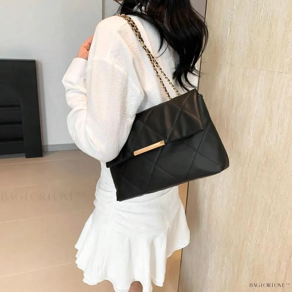 BagForLove - Delicate Shoulder Bag with Rhombus Accents