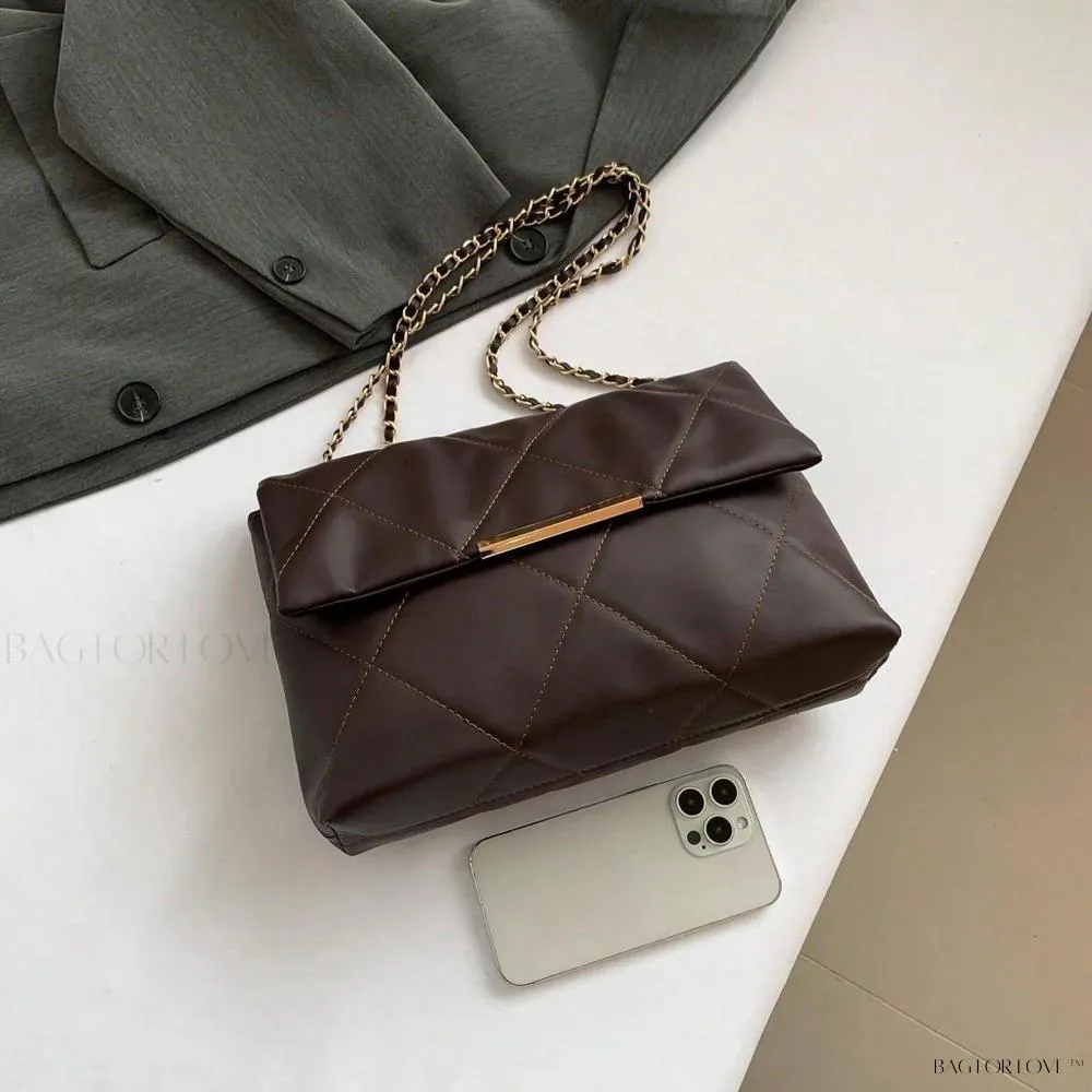BagForLove - Delicate Shoulder Bag with Rhombus Accents