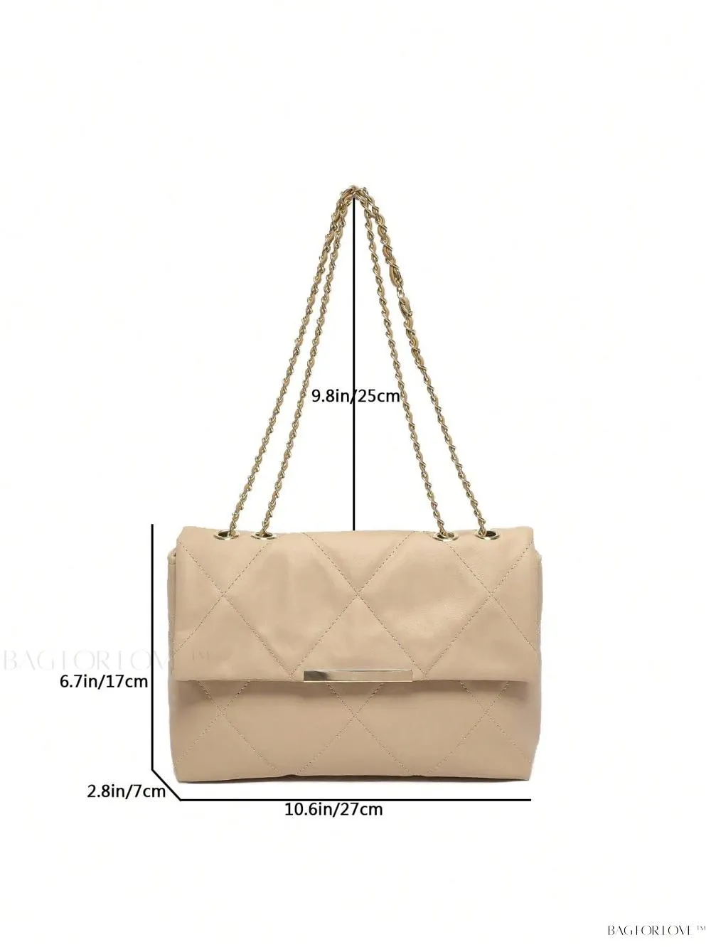 BagForLove - Delicate Shoulder Bag with Rhombus Accents