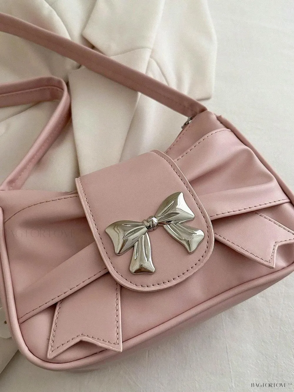 BagForLove - Soft Cloud-Shaped Shoulder Bag with Delicate Bowknot