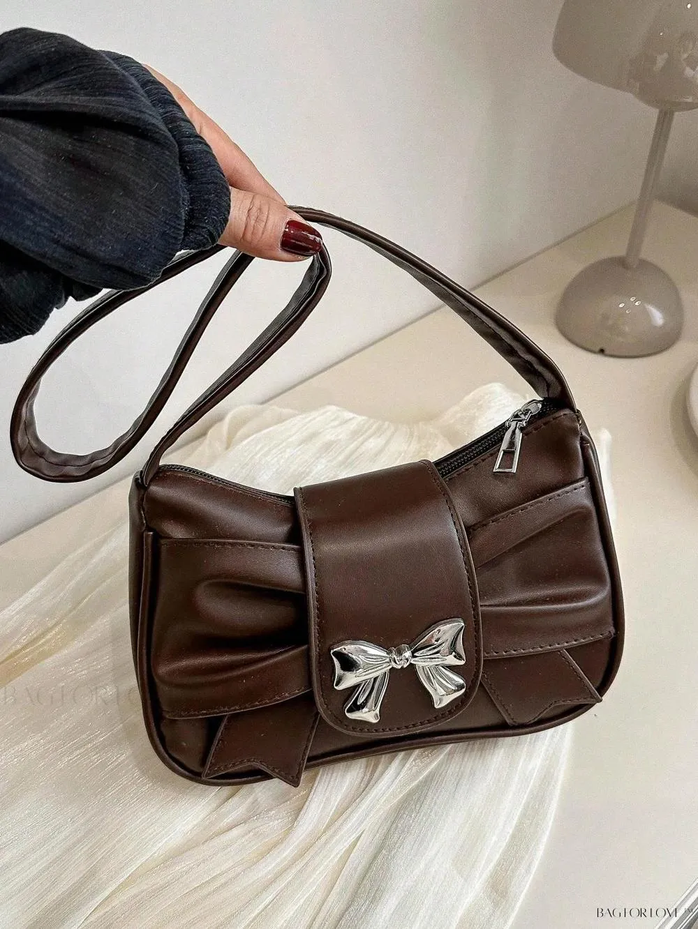 BagForLove - Soft Cloud-Shaped Shoulder Bag with Delicate Bowknot