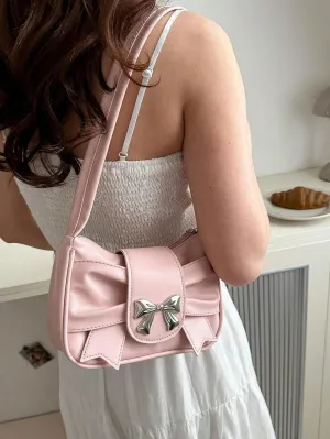 BagForLove - Soft Cloud-Shaped Shoulder Bag with Delicate Bowknot