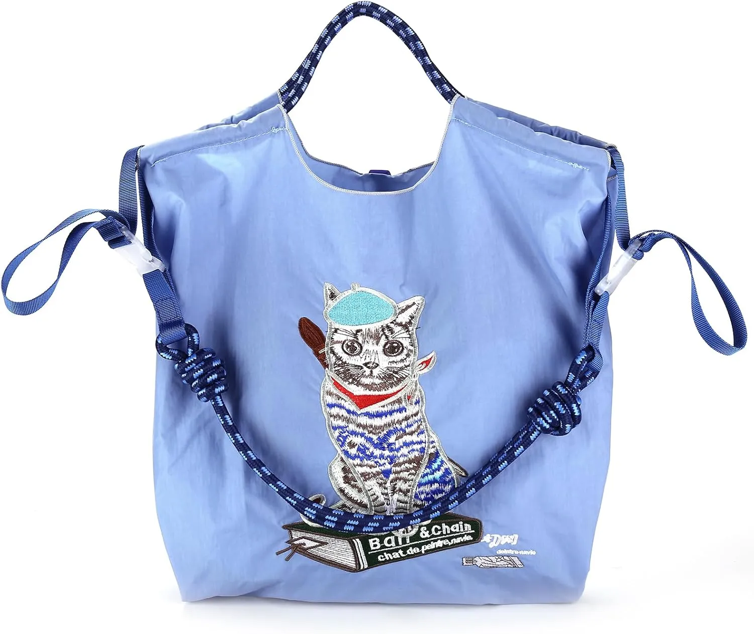 Ball&Chain Nylon Tote Bags Personalized Birthday Gift for Women,Personalized Present Bag，Crossbody Bag Shoulder Bag
