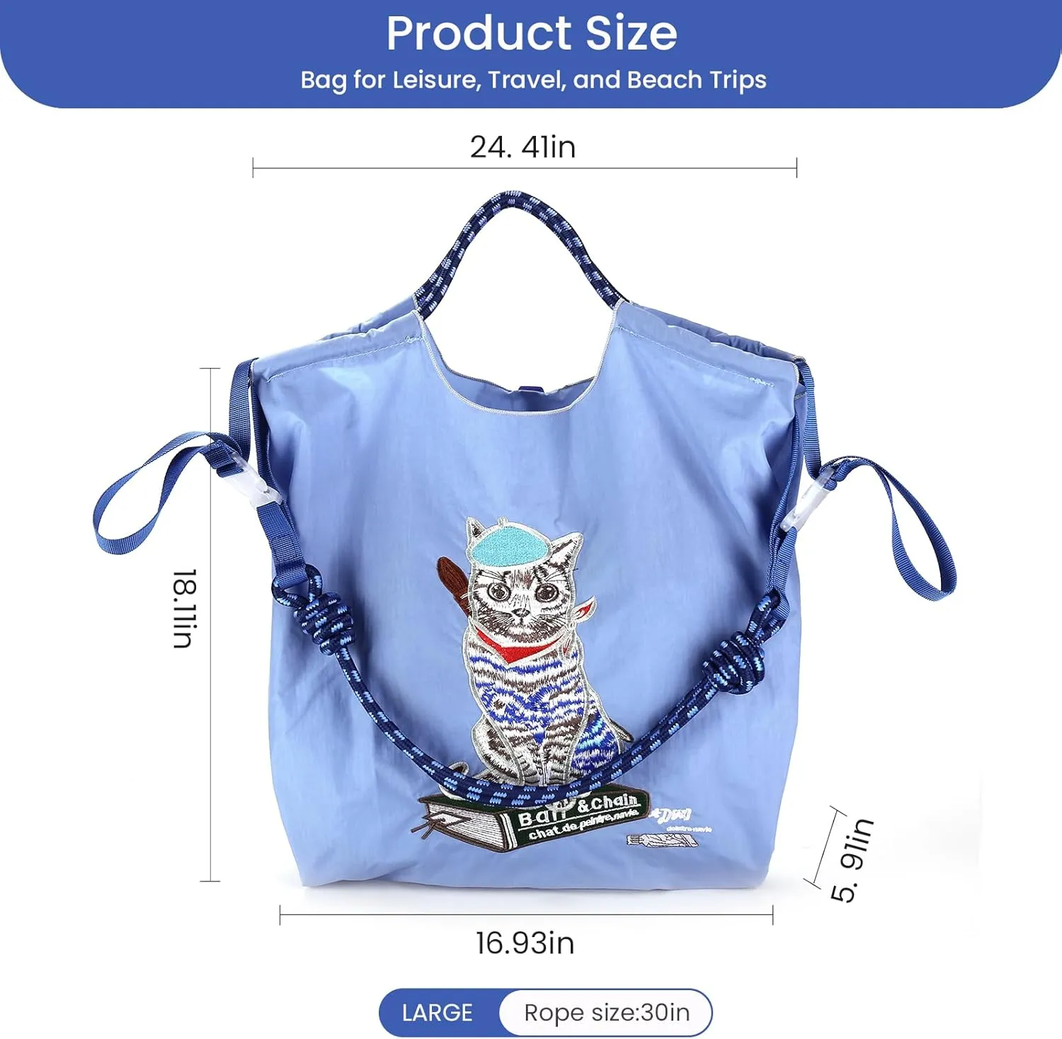 Ball&Chain Nylon Tote Bags Personalized Birthday Gift for Women,Personalized Present Bag，Crossbody Bag Shoulder Bag