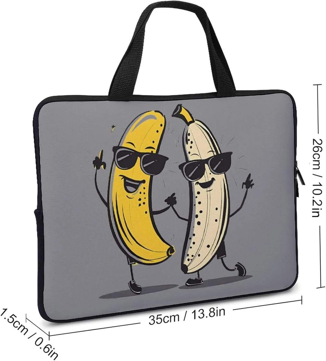 Banana and Naked Banana Funny Laptop Bag Printed Protective Cover Case Handbag for Laptop/Notebook/Ultrabook 10/12/13/15/17 Inches