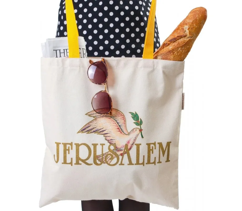 Barbara Shaw Canvas Tote Bag - Jerusalem Dove
