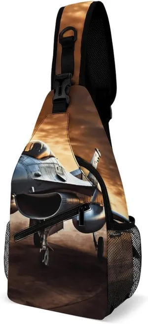 Beach Sunrise Crossbody Sling Bag, Travel Backpack, Hiking Sling Bags, Chest Bag, Shoulder Bags, Daypack