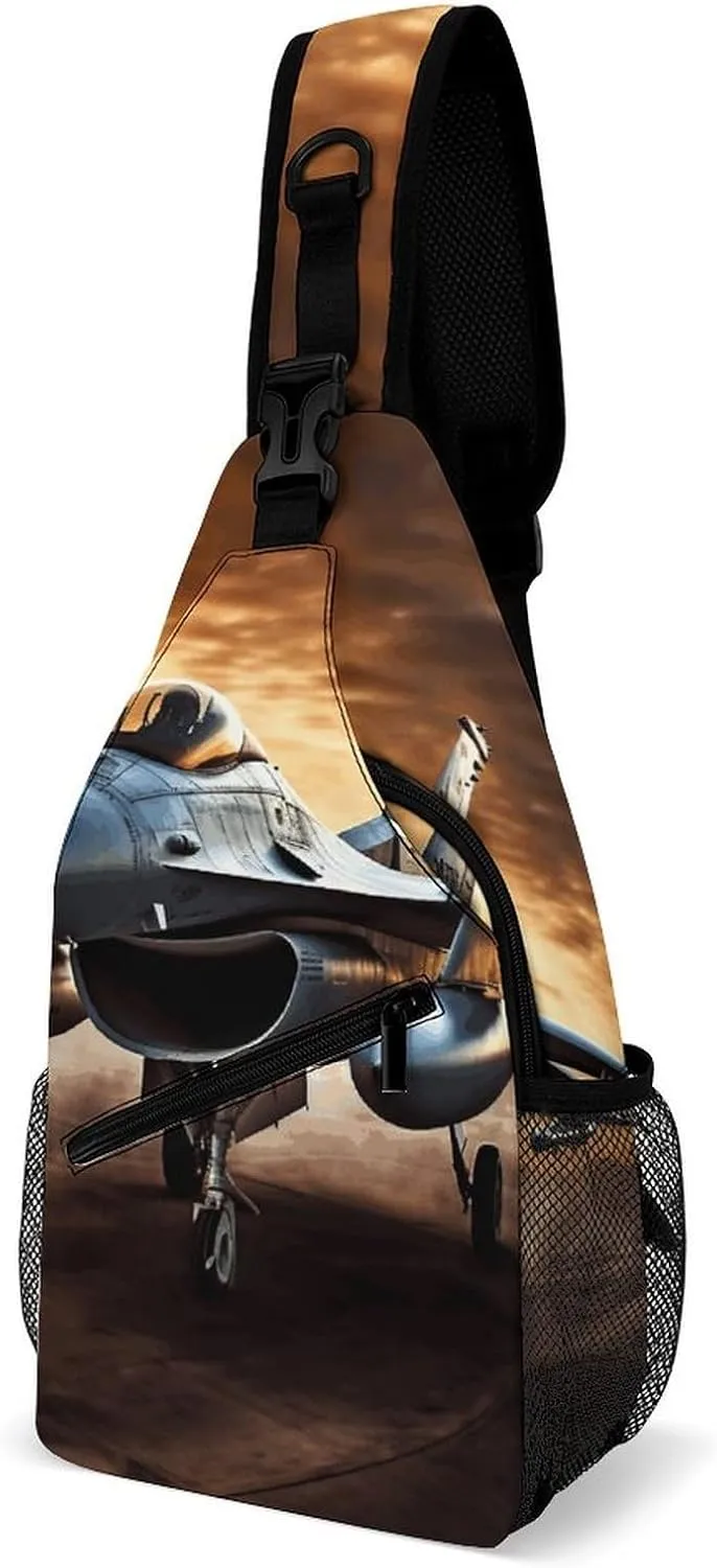 Beach Sunrise Crossbody Sling Bag, Travel Backpack, Hiking Sling Bags, Chest Bag, Shoulder Bags, Daypack