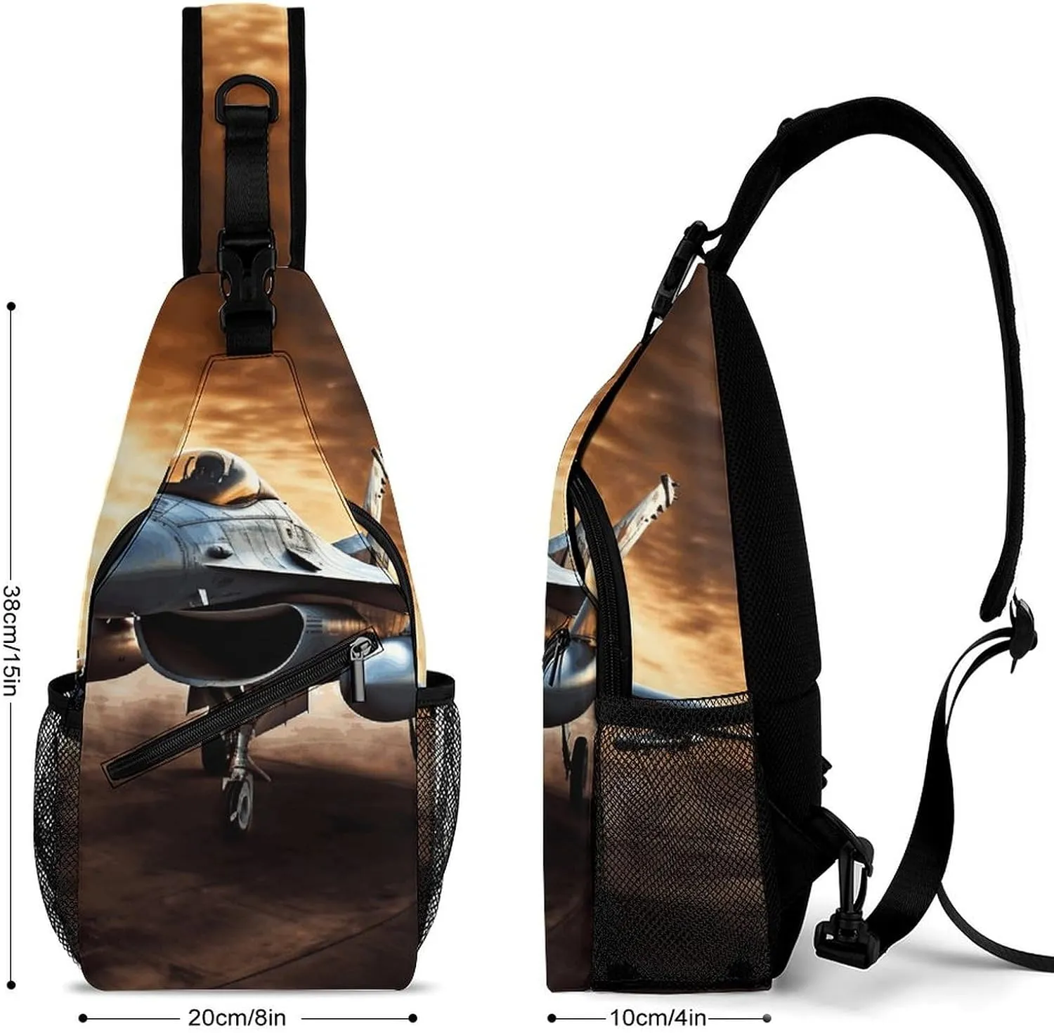 Beach Sunrise Crossbody Sling Bag, Travel Backpack, Hiking Sling Bags, Chest Bag, Shoulder Bags, Daypack