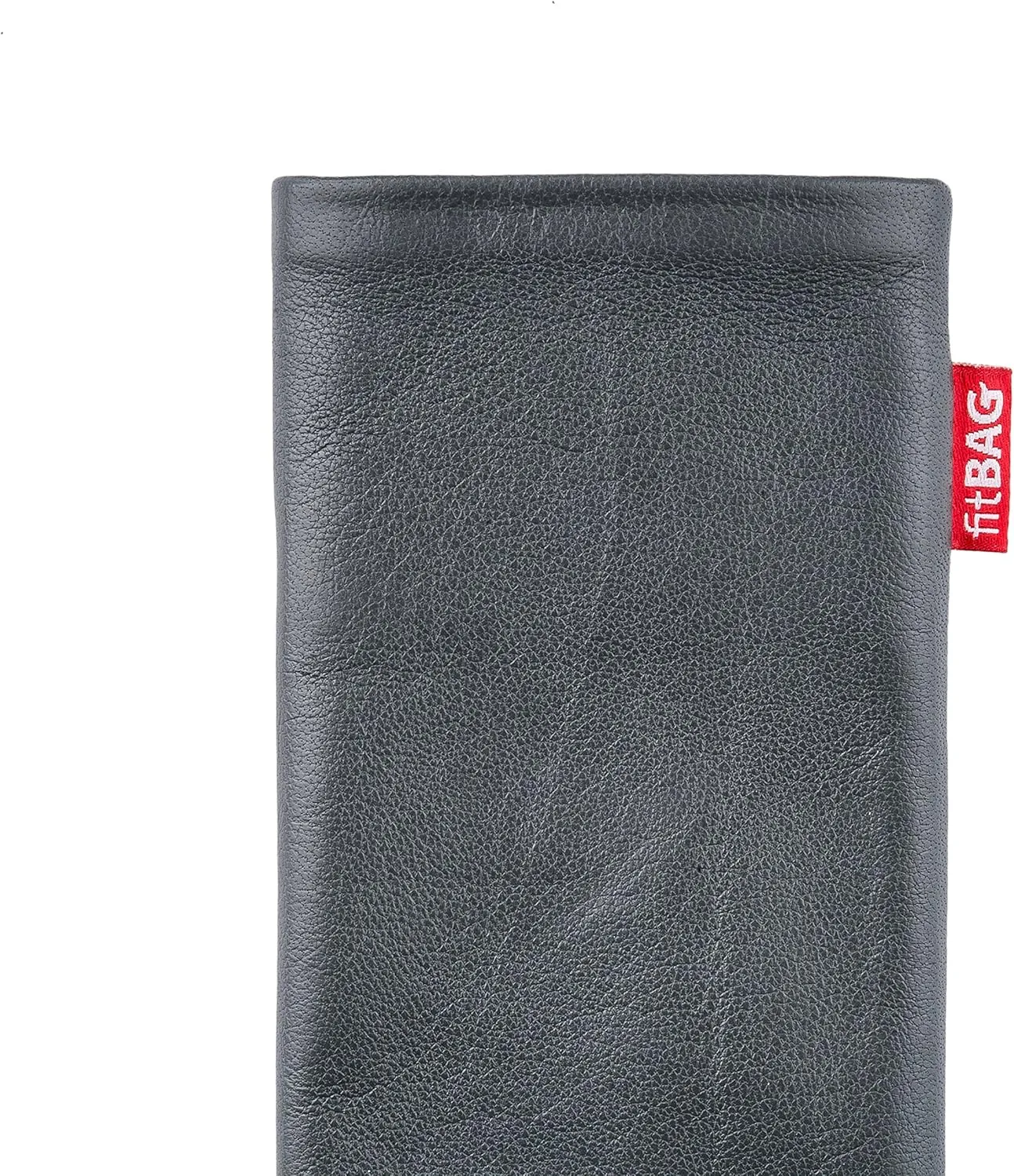 Beat Gray Custom Tailored Sleeve for Mobistel Cynus T7. Fine Nappa Leather Pouch with Integrated Microfibre Lining for Display Cleaning