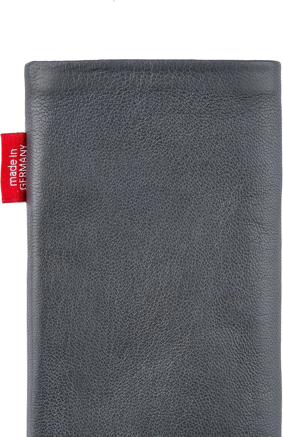 Beat Gray Custom Tailored Sleeve for Mobistel Cynus T7. Fine Nappa Leather Pouch with Integrated Microfibre Lining for Display Cleaning