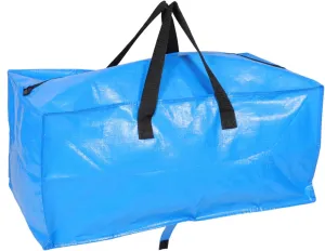 Beaupretty Large Capacity Duffle Bag for Travel Extra Large Quilt Storage Bag Versatile Organizer for Home Hotel and Moving Convenient Handle Smooth Zipper Closure Blue