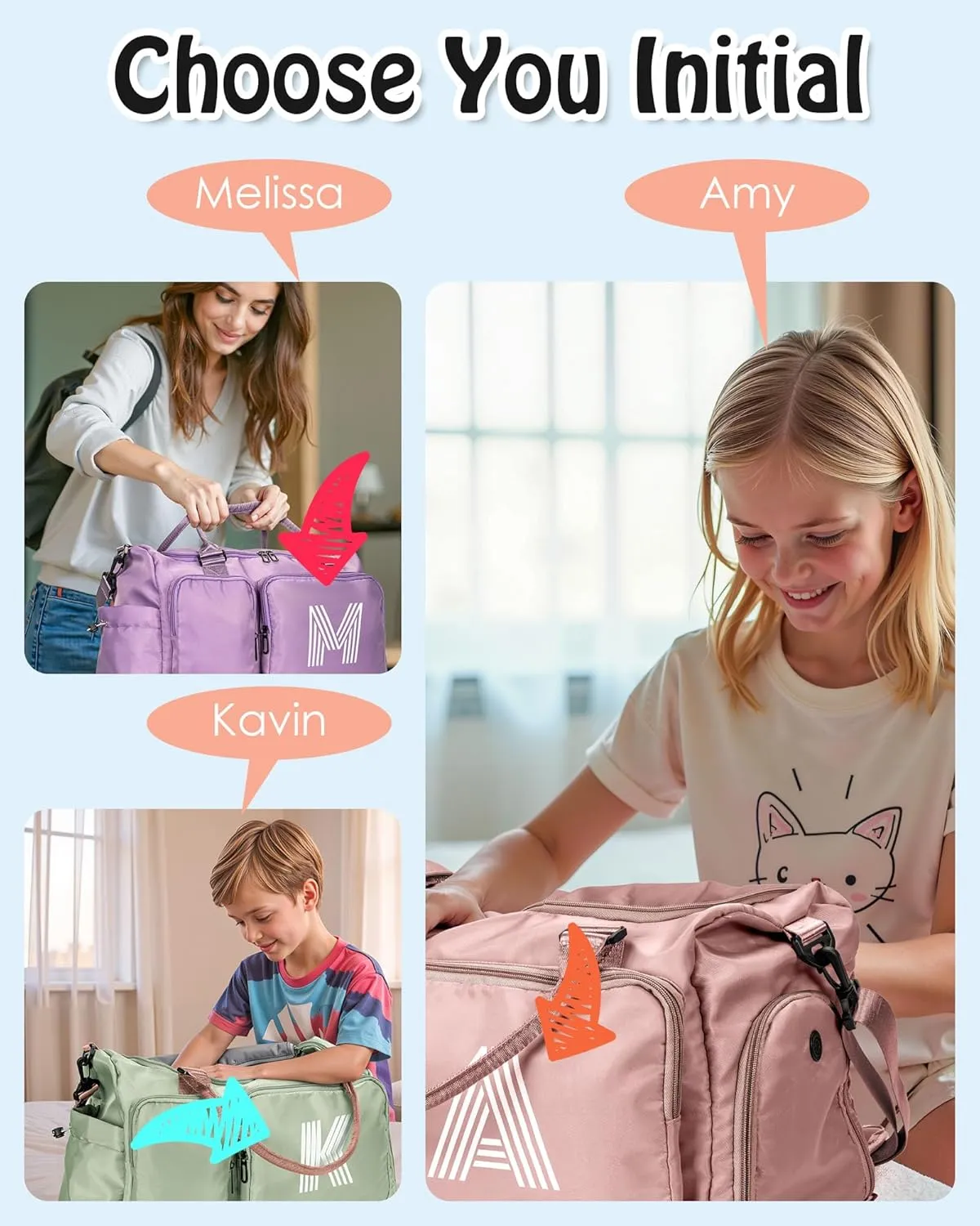 Birthday Gifts for 8 9 10 11 12 13 14 15 16 Year Old Teen Girls Kids Gifts, Kid Duffle Bag Girls, Overnight Bag for Teen Girls Sleepover Bag, Daughter Gifts from Mom