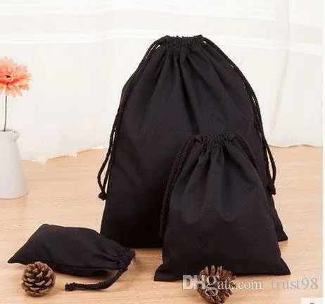 Black Muslin Bags-100% Organic Cotton,custom black cotton dust bags,jewelry packaging bag,drawstring pouche,premium cotton bags,eco-friendly