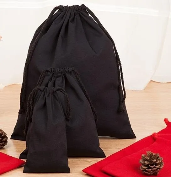 Black Muslin Bags-100% Organic Cotton,custom black cotton dust bags,jewelry packaging bag,drawstring pouche,premium cotton bags,eco-friendly