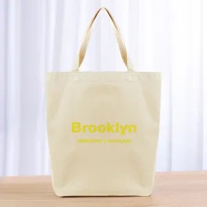Block Custom Text Tote Bag - yellow