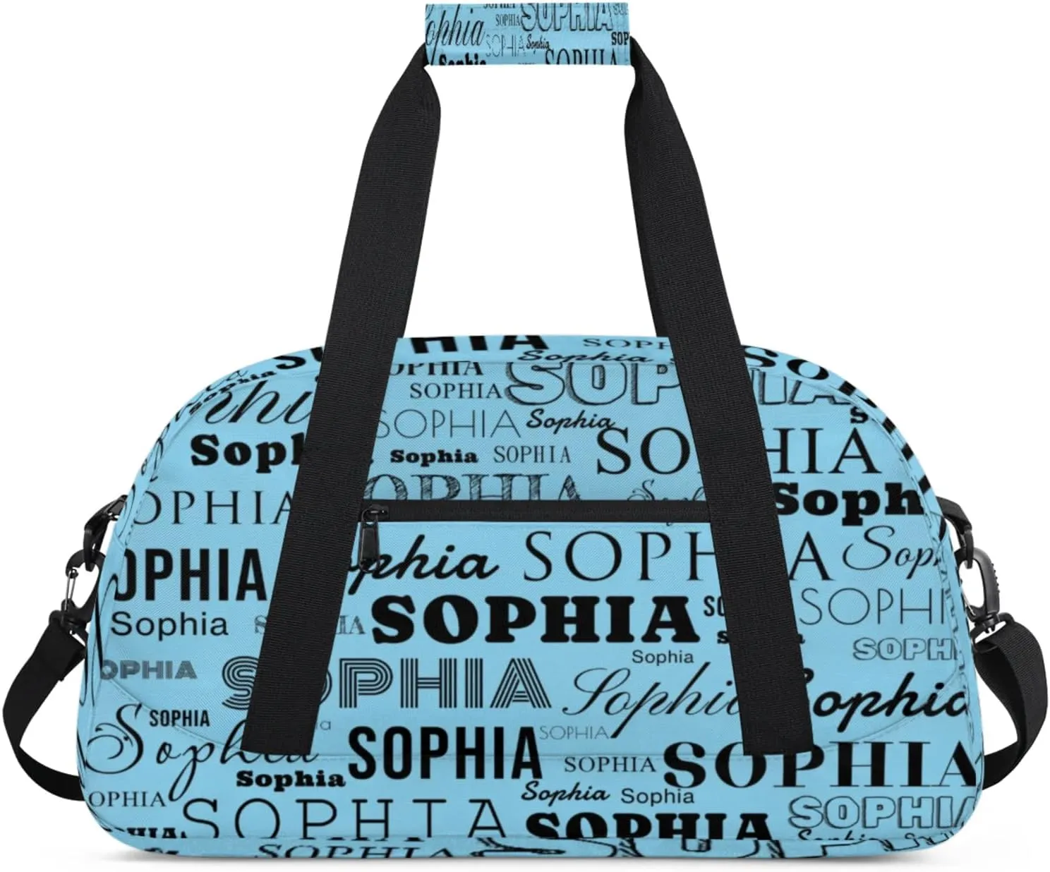 Blue Color Custom Dance Bag Personalized Kids Gym Bag Overnight Duffel Bag Weekender Travel Bags for Girls Gymnastics Creative Name Ballet Bag Customized Kids Gifts