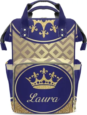 Blue Gold Diaper Bags Customized Mummy Nursing Casual Daypack Hiking Camping Baby Bags for Mom