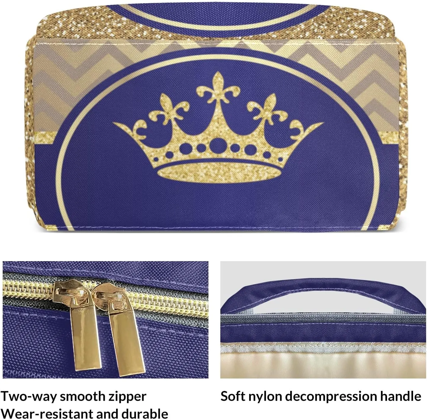 Blue Gold Diaper Bags Customized Mummy Nursing Casual Daypack Hiking Camping Baby Bags for Mom