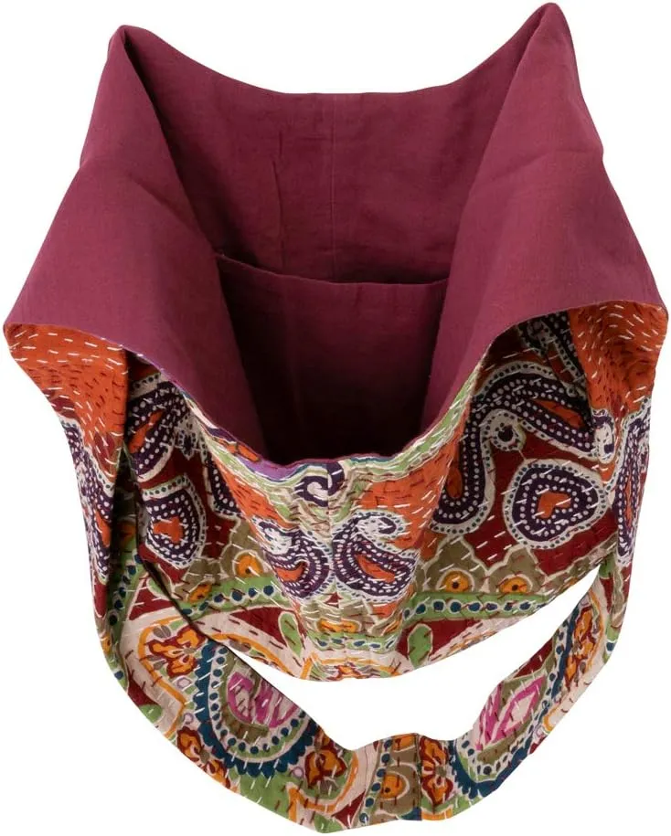 Bops Handcrafted, Unique, Kantha Fabric Sling Bag, Ladies Purse, Crossbody Boho Bag, Shopping Bag, Travel, for Women