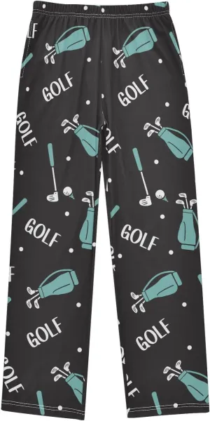 Boys Pajama Pants Golf Bags and Balls Soft Pajama Sleep Pant Long Pj Bottoms L