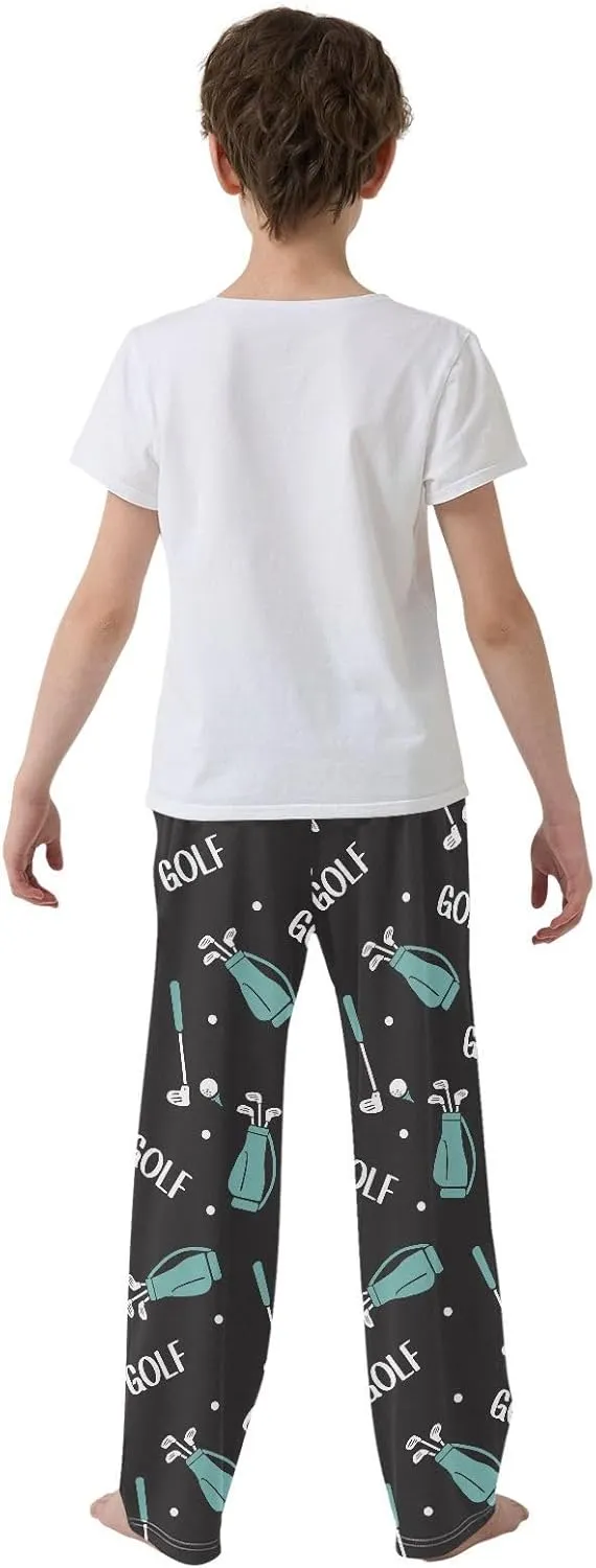 Boys Pajama Pants Golf Bags and Balls Soft Pajama Sleep Pant Long Pj Bottoms L