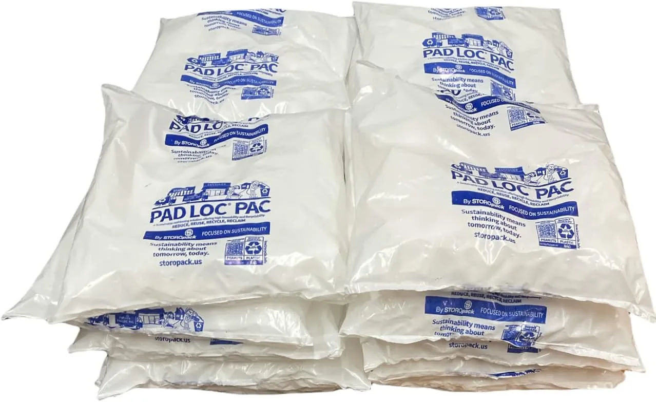 Bubblefast! presents Storpack's PAD LOC Cushioning Pads-Packing Peanuts in a Bag (12 x 12 x 2)