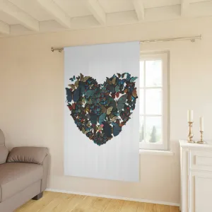 Butterfly Heart - Window Curtains (1 Piece)