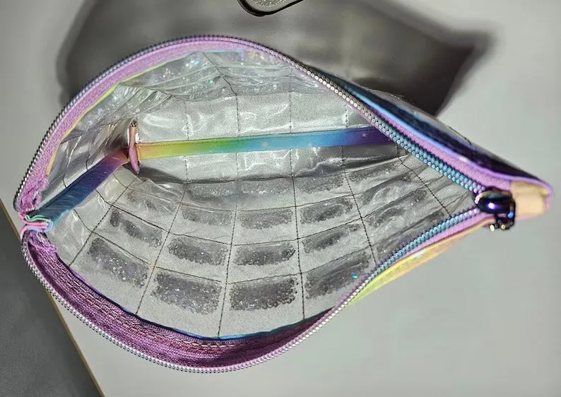 Can You See Me clear vinyl quilted pouch (  video)