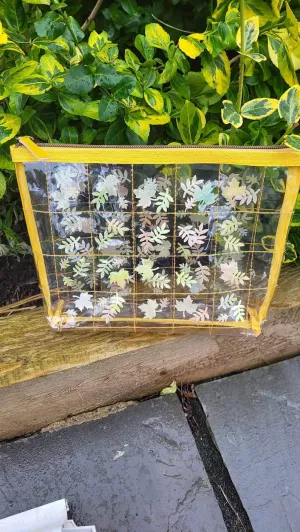 Can You See Me clear vinyl quilted pouch (  video)