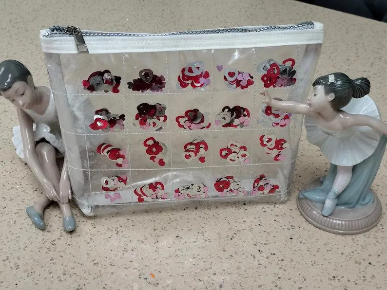 Can You See Me clear vinyl quilted pouch (  video)