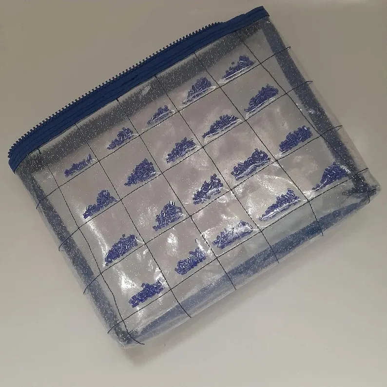 Can You See Me clear vinyl quilted pouch (  video)