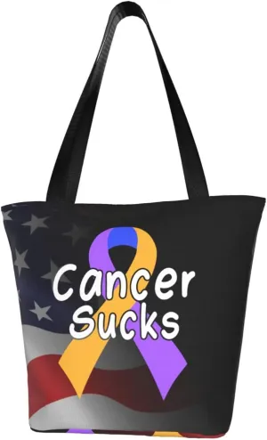 Cancer Sucks Bladder Cancer Awareness Fashion Shoulder Bag Large Capacity For Man Or Woman