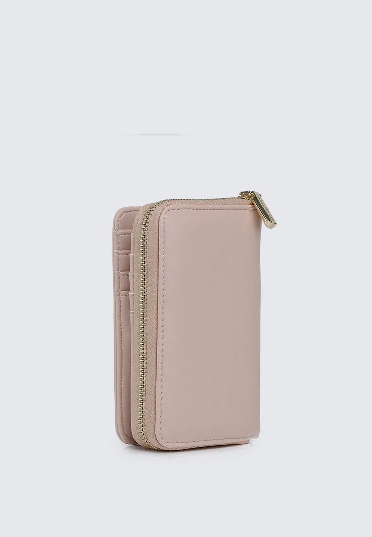Candy Delight Zip Around Small Wallet  (Light Coral)