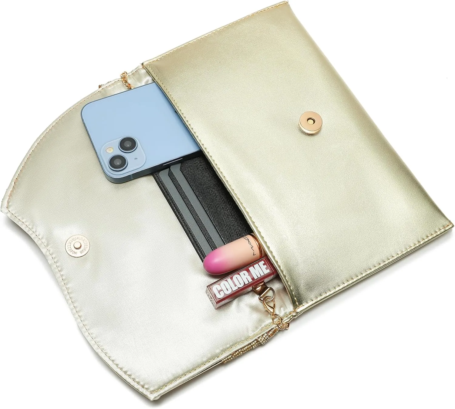 CARIEDO Women's Evening Bag Elegant Clutch Delicate PU Leather Flap Handbag Prom Wedding Party