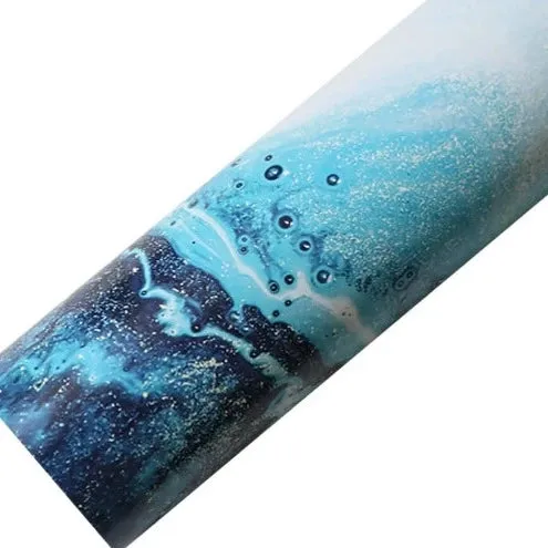 Celestial Elegance: Flowing Ink Galaxy Wrapping Paper