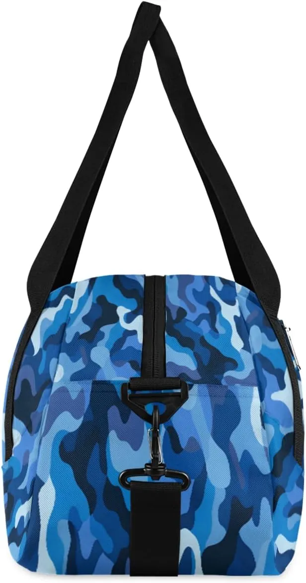 cfpolar Kids Multipurpose Duffel Bags Blue, Black, Camouflage 18.5x9.44x7.87 in Personalized Customized Sports Gym Bag for Boys Girls