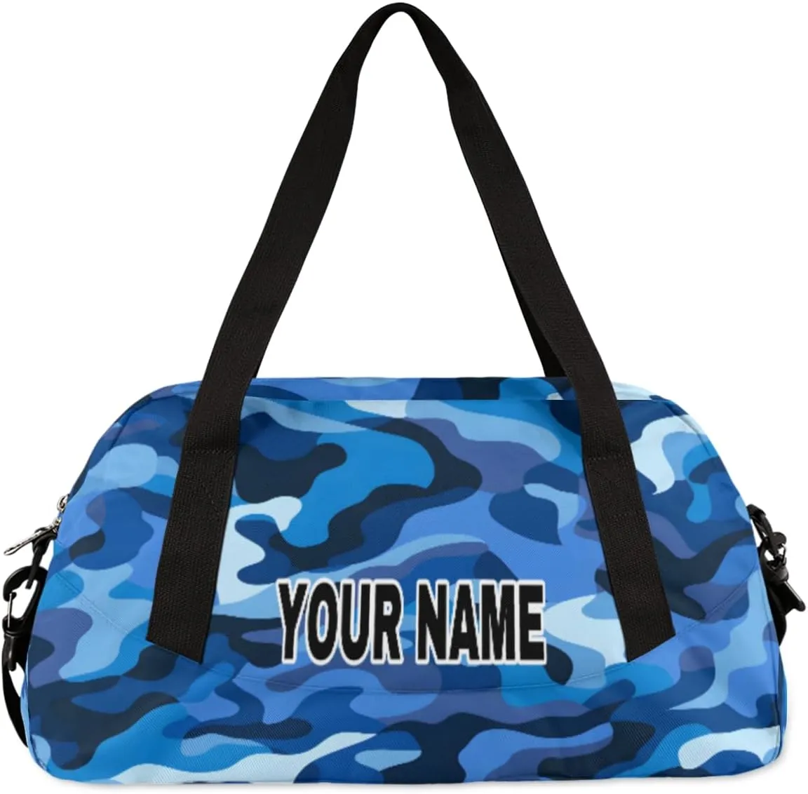 cfpolar Kids Multipurpose Duffel Bags Blue, Black, Camouflage 18.5x9.44x7.87 in Personalized Customized Sports Gym Bag for Boys Girls