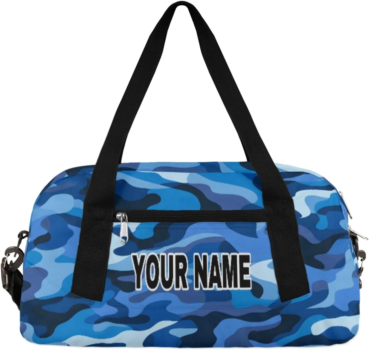 cfpolar Kids Multipurpose Duffel Bags Blue, Black, Camouflage 18.5x9.44x7.87 in Personalized Customized Sports Gym Bag for Boys Girls