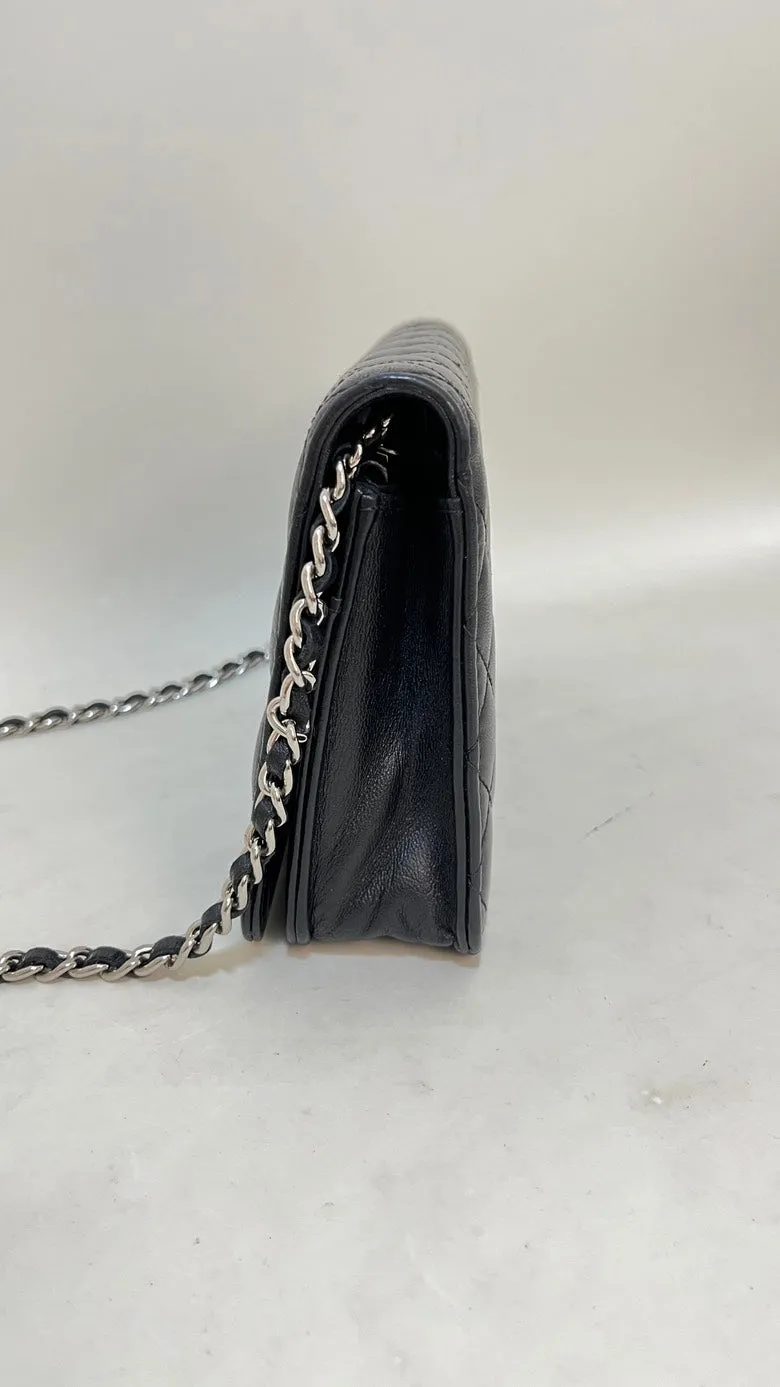 Chanel Preloved Flap Chain Bag Black Leather Shoulder Bag 2013-2014