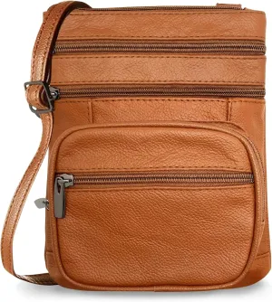 Ciana Genuine Leather Cross Body Bags Purse for Women, Purses Women's Shoulder Sling Handbags Soft Purse