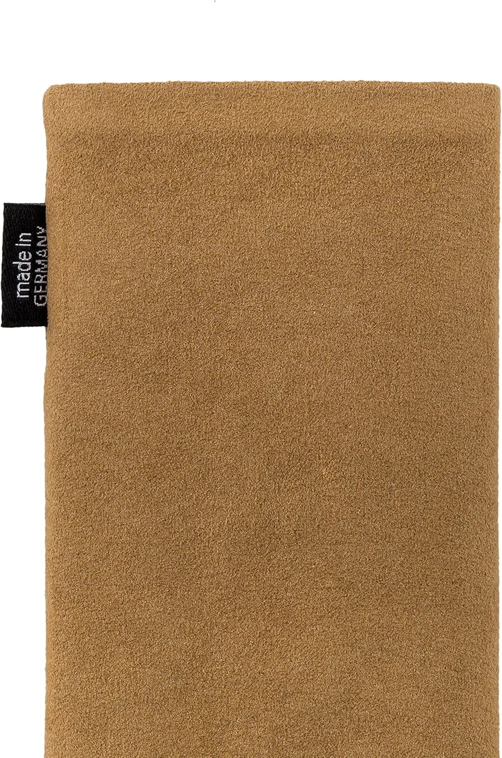 Classic Sand Custom Tailored Sleeve for Mobistel Cynus T2. Genuine Alcantara Pouch with Integrated Microfibre Lining for Display Cleaning