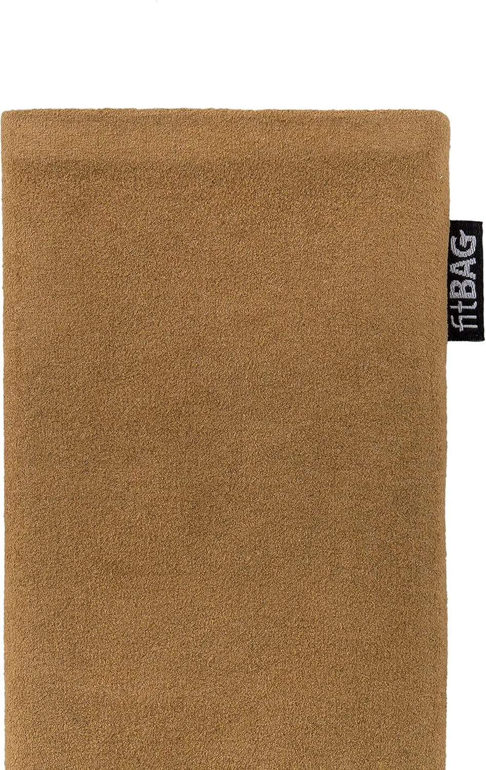 Classic Sand Custom Tailored Sleeve for Mobistel Cynus T2. Genuine Alcantara Pouch with Integrated Microfibre Lining for Display Cleaning