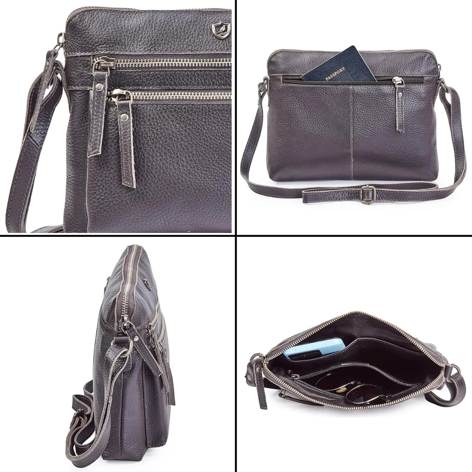 Cochoa Real Leather Soft Crossbody Bags for Women Small Purse Trendy Shoulder Sling Travel Crossover