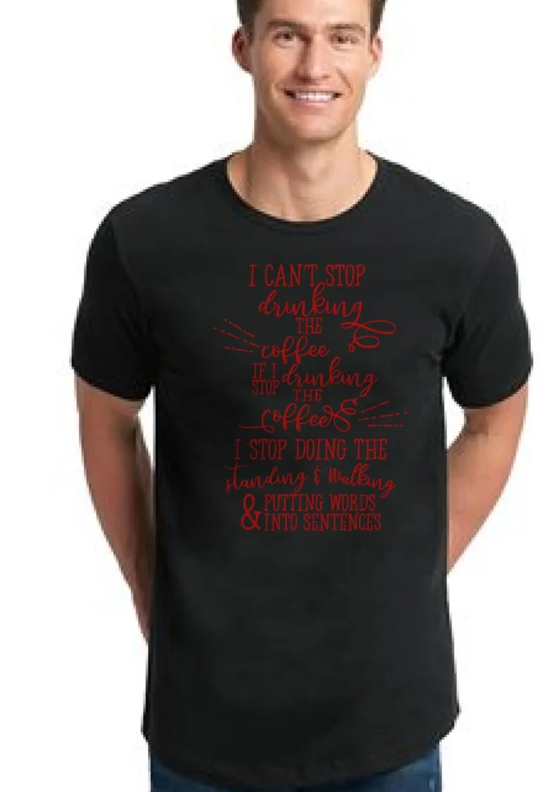 coffee shirt funny coffee t-shirt most popular best selling gift present I love coffee caffeine caffeinate hand made custom